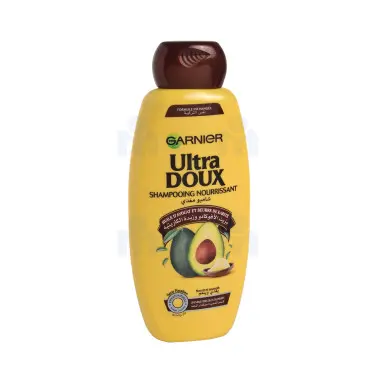 Garnier Shampoing garnier ultra doux nourrissant huile d'avocat et beurre de karité 400 ml - Parfum et cosmétiques authentiques en vente chez Choupinette para & parfumerie