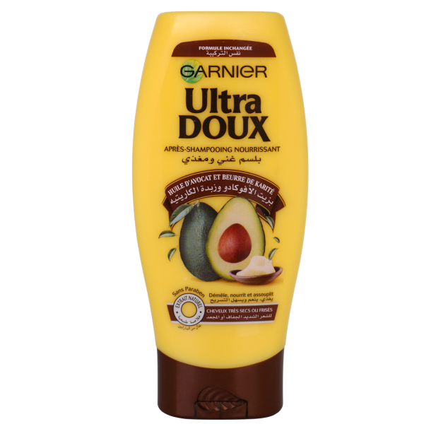Après-shampoing garnier ultra doux huile d'avocat et beurre de karité 200ml - Garnier | Parfumerie & Parafumerie en ligne