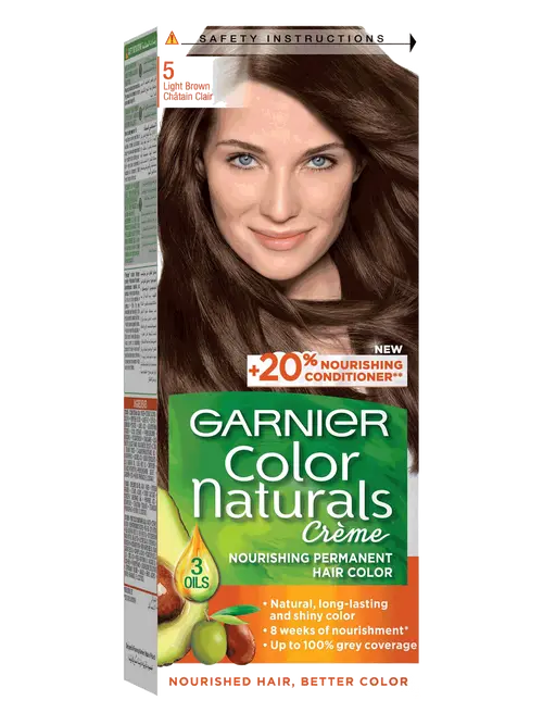 Coloration garnier +20% soin nutrifit n°5 châtain clair (marron clair) - Garnier | Parfumerie & Parafumerie en ligne