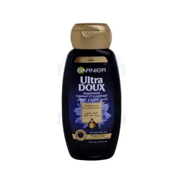 Shampoing garnier ultra doux au charbon noir et huile de nigelle 200ml  - Garnier | Parfumerie & Parafumerie en ligne