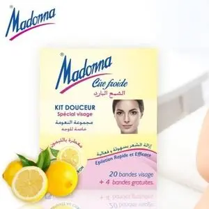 La cire froide madona au citron spécial visage 20 bandes visage + 4 bandes visage gratuites - Madona | Parfumerie & Parafumerie en ligne