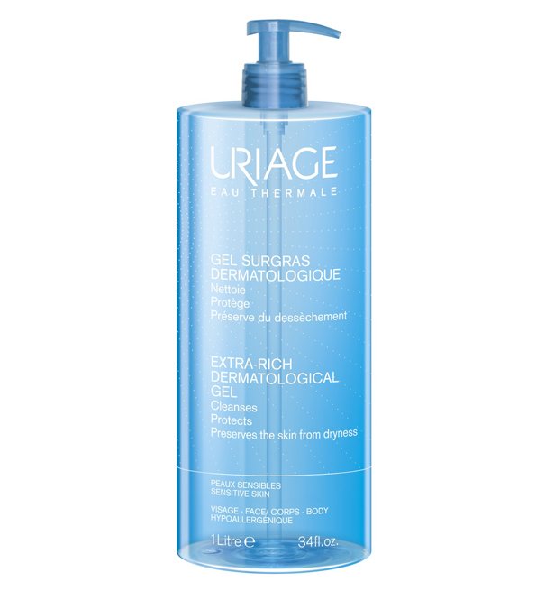 Gel nettoyant surgras uriage extra rich peaux sensibles 1l - Uriage | Parfumerie & Parafumerie en ligne