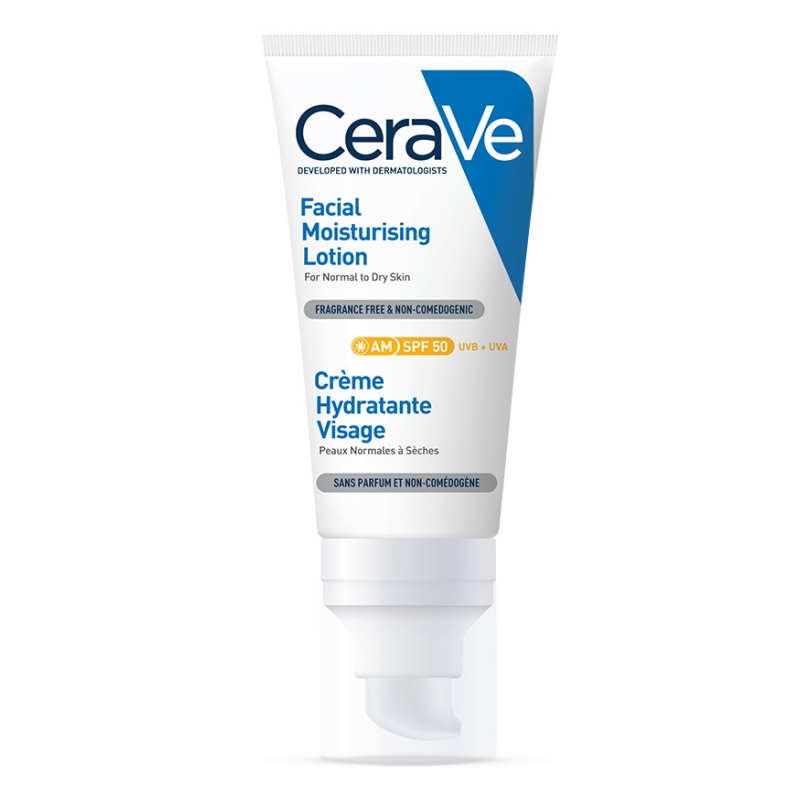 Cerave Crème hydratante cerave peaux normales à sèches am spf50 52ml - Parfum et cosmétiques authentiques en vente chez Choupinette para & parfumerie