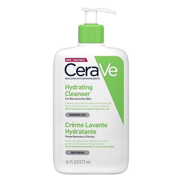 Crème lavante hydratante peaux normales à sèches 473ml - Cerave | Parfumerie & Parafumerie en ligne