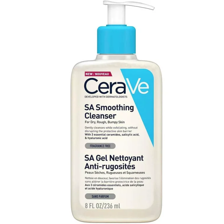 Cerave Sa gel nettoyant anti rugosités peaux sèches rugueuses et squameuses 236ml - Parfum et cosmétiques authentiques en vente chez Choupinette para & parfumerie
