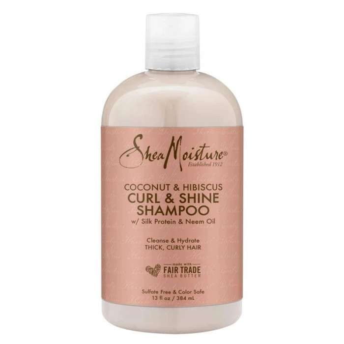 Shea moisture Shampoing shea moisture coconut & hibiscus curl & shine 384ml - Parfum et cosmétiques authentiques en vente chez Choupinette para & parfumerie
