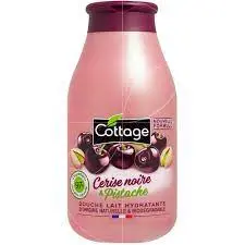 Cottage Cottage douche lait hydratante cerise noire et pistache 250ml - Parfum et cosmétiques authentiques en vente chez Choupinette para & parfumerie