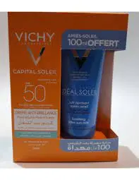 Vichy Écran vichy invisible capital soleil peau sensible + lait vichy apaisant après soleil - Parfum et cosmétiques authentiques en vente chez Choupinette para & parfumerie