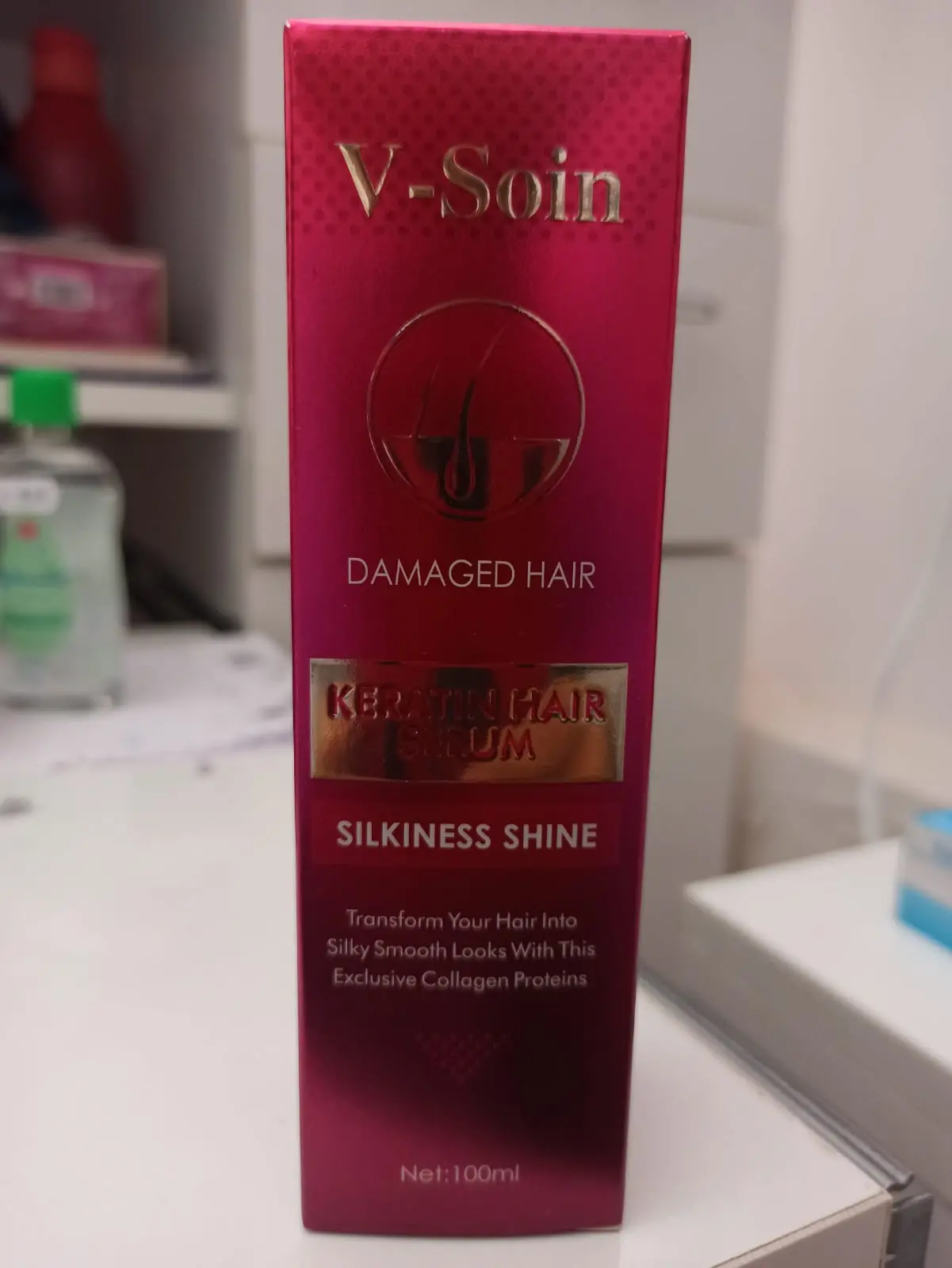 V soin Sérum cheveux keratin 100ml - Parfum et cosmétiques authentiques en vente chez Choupinette para & parfumerie