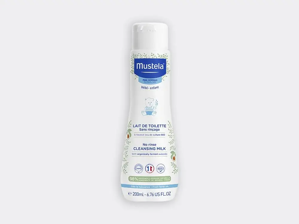Lait de toilette mustela sans rinçage à l'avocat bio 200ml - Mustela | Parfumerie & Parafumerie en ligne
