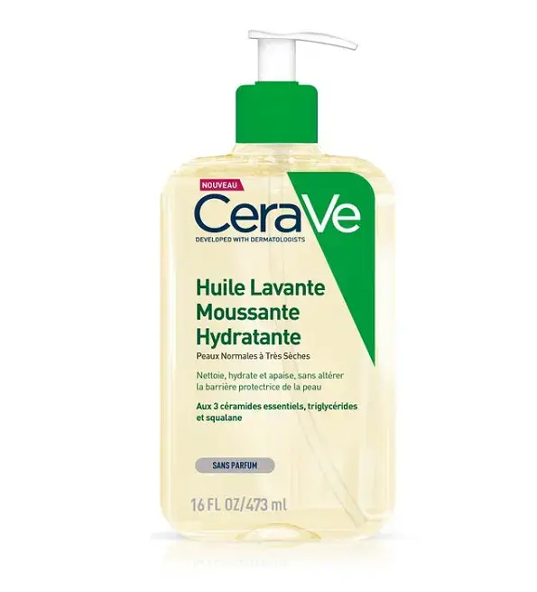 Cerave huile lavante moussante hydratante peau normal à très sèche à atopique 473ml - Cerave | Parfumerie & Parafumerie en ligne