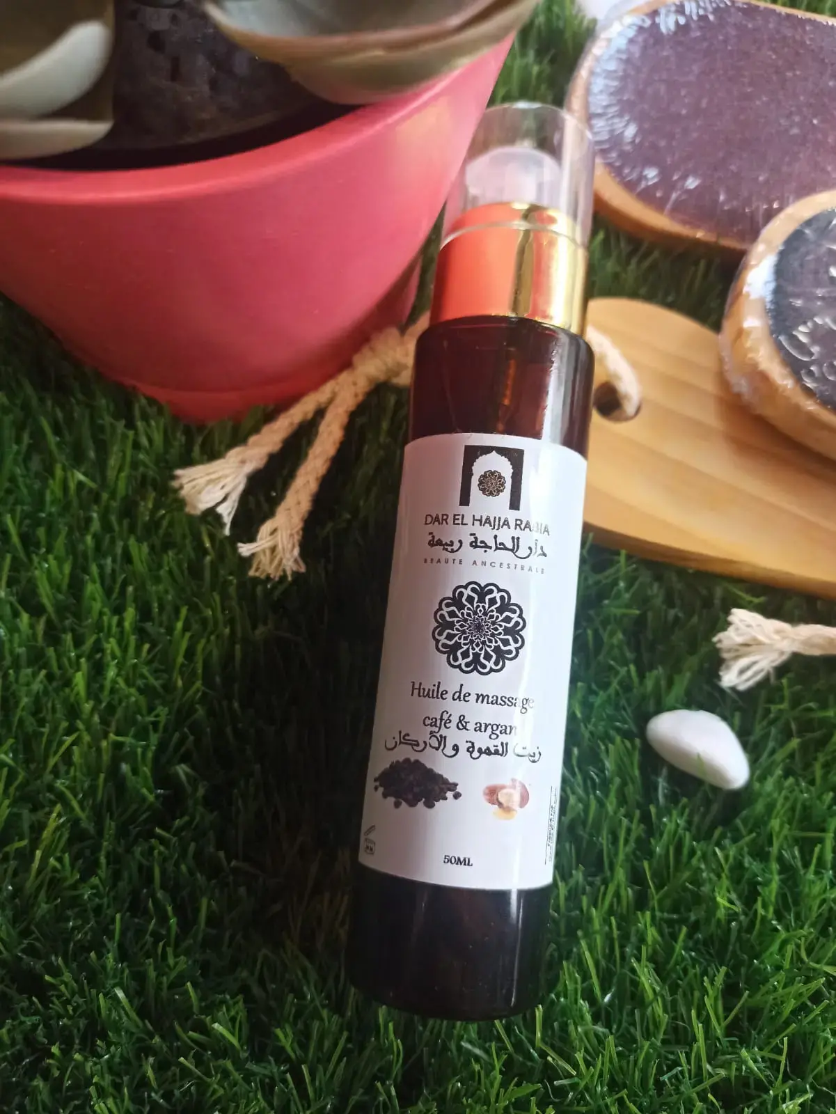 huile de massage café & argan Anti cellulite el hajja rabiaa 50ml - Dar el hajja rabia | Parfumerie & Parafumerie en ligne