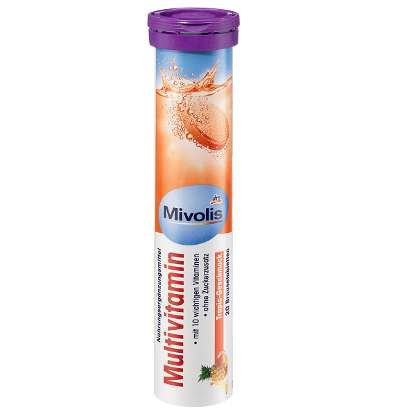 Vitamine multivitamin mivolis dm tropic geschmack 20 comprimés effervescent  - dm | Parfumerie & Parafumerie en ligne