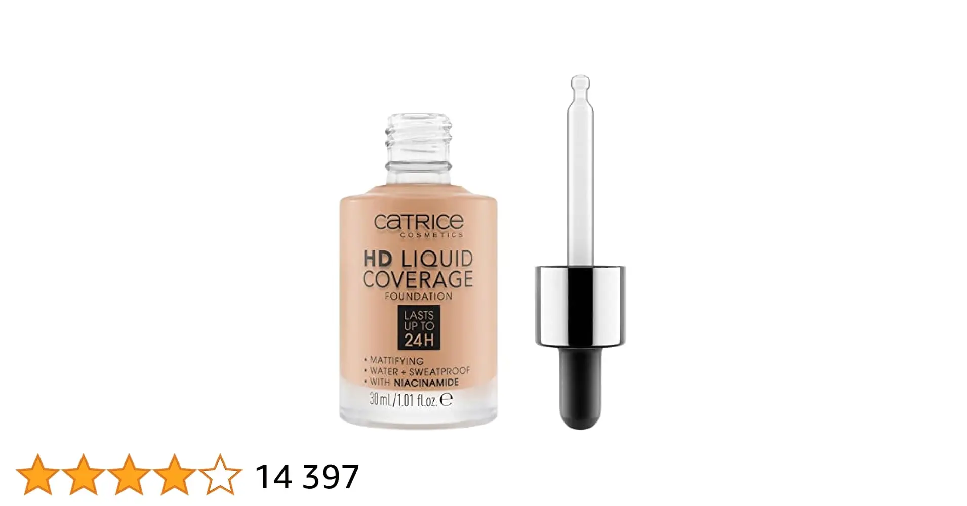 Fond de teint catrice hd liquide coverage 24h n°30 sand beige - Catrice | Parfumerie & Parafumerie en ligne