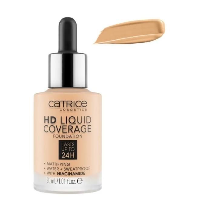 Fond de teint catrice hd liquide coverage 24h n°40 warm beige - Catrice | Parfumerie & Parafumerie en ligne