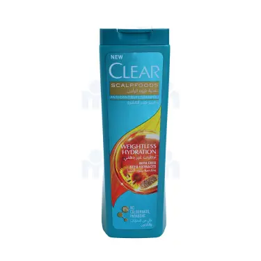 Clear Shampoing clear antipelliculaire weightless hydration aux extraits de graines de chia360ml - Parfum et cosmétiques authentiques en vente chez Choupinette para & parfumerie