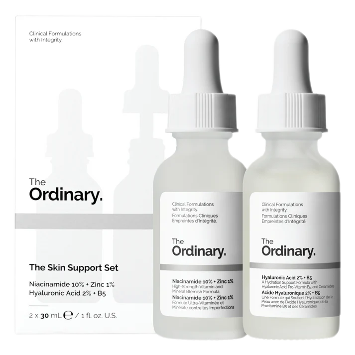 The ordinary Kit niacinamide 10% + zinc 1% et hyaluronic acid 2% + b5 the ordinary - Parfum et cosmétiques authentiques en vente chez Choupinette para & parfumerie
