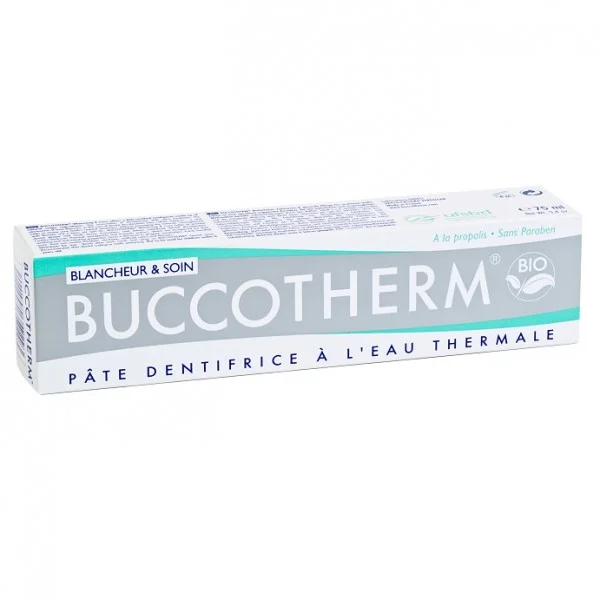 dentifrice buccotherm blancheur et soin  hydroxyapatite et extrait de propolis et menthe avec fluor (gris) - Buccotherm | Parfumerie & Parafumerie en ligne