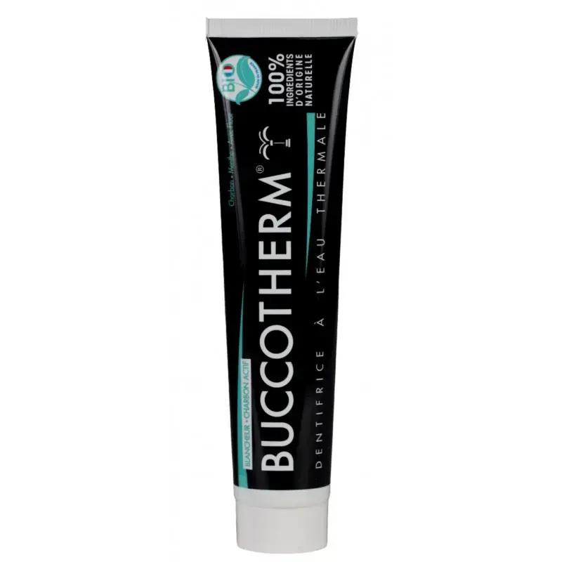 Dentifrice buccotherm blancheur charbon et menthe avec fluor (noir) - Buccotherm | Parfumerie & Parafumerie en ligne