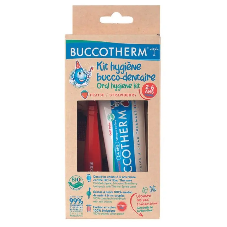 Dentifrice buccotherm kit enfant 7 à 12 ans goût pêche - Buccotherm | Parfumerie & Parafumerie en ligne