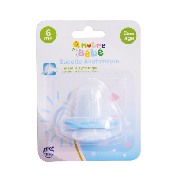 Sucette anatomique notre bébé 2ème age 6m+ - Notre bébé | Parfumerie & Parafumerie en ligne