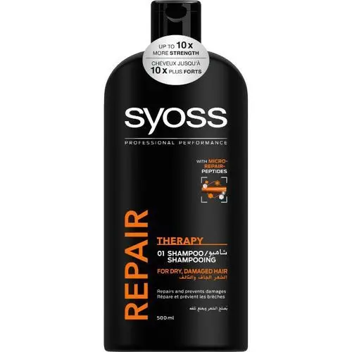 Syoss Shampoing syoss repair therapy cheveux sec abimés 500ml - Parfum et cosmétiques authentiques en vente chez Choupinette para & parfumerie