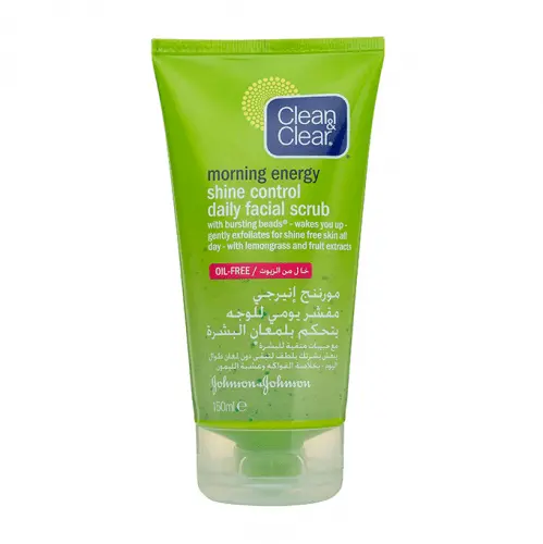 Clean&Clear Clean & clear morning energy shine control daily facial scrub 150 ml - Parfum et cosmétiques authentiques en vente chez Choupinette para & parfumerie