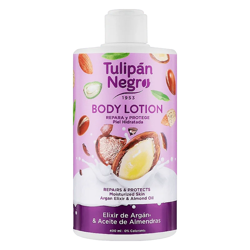 Tulipan Negra Lotion corporelle tulipan negra repaire argan et amande (peaux sèches) - Parfum et cosmétiques authentiques en vente chez Choupinette para & parfumerie