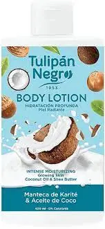 Tulipan Negra Lotion corporelle tulipan negra coconut oil & shea butter (tous types de peaux) 400ml - Parfum et cosmétiques authentiques en vente chez Choupinette para & parfumerie