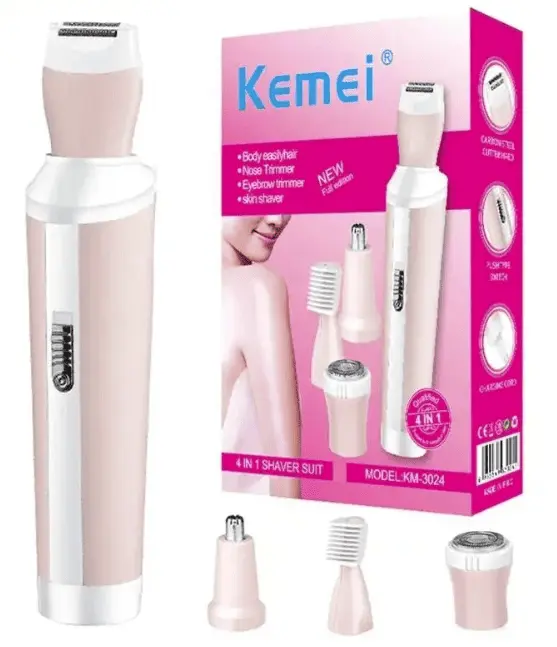 Tondeuse 4 en 1 femme corps et visage kemei km-3024 - Kemei | Parfumerie & Parafumerie en ligne