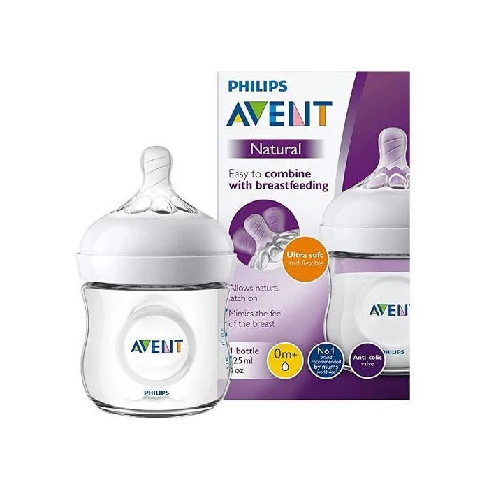avent Biberon avent natural 0m+ 125ml en plastique avec 2 tétines offerte - Parfum et cosmétiques authentiques en vente chez Choupinette para & parfumerie