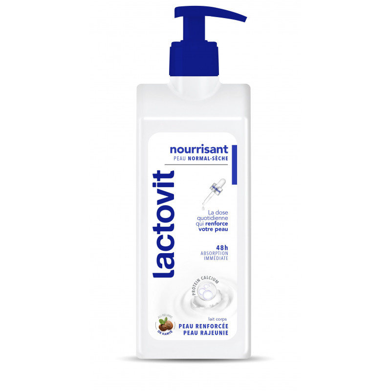 Lait corporel lactovit nourissant peau normal à sèche au beurre de karité 250ml - Lactovit | Parfumerie & Parafumerie en ligne