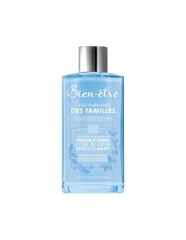 L'eau parfumée des famille bien être bourgeon de pommier fleur de coton dragées à l'amande 250ml - Bien être | Parfumerie & Parafumerie en ligne