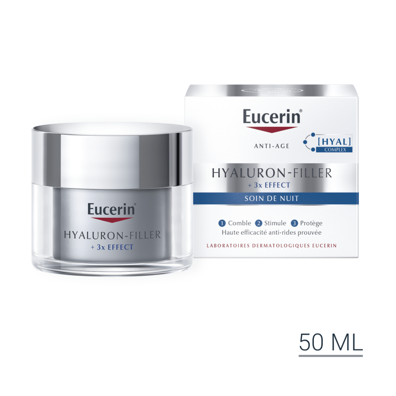 Crème de nuit eucerin hyaluron filler 3x effect 50ml - Eucerin | Parfumerie & Parafumerie en ligne
