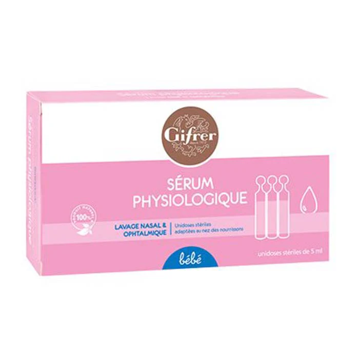 Sérum physiologique gifrer 5 unidoses stériles de 5ml - Gifrer | Parfumerie & Parafumerie en ligne