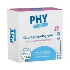 Sérum physiologique phy bébé  10 unidoses stériles de 5ml - Gilbert | Parfumerie & Parafumerie en ligne