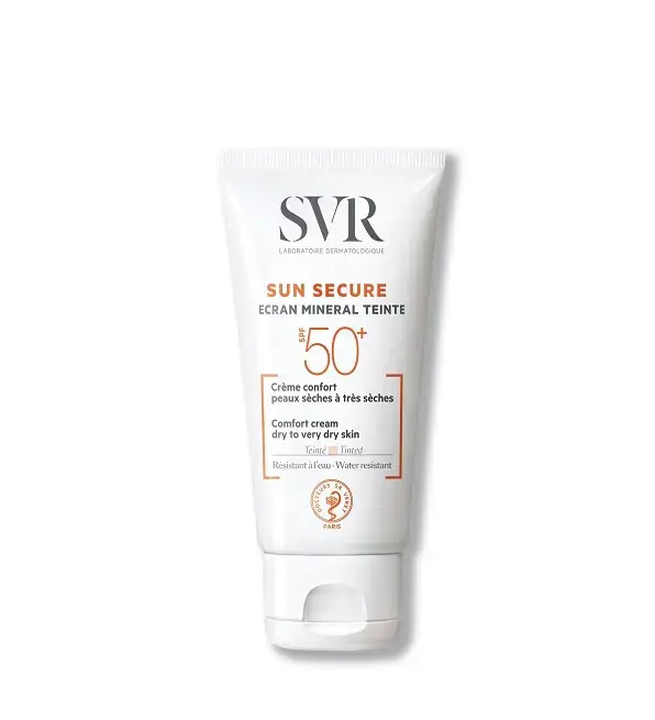 Svr Écran solaire minéral svr sun secure teinté spf 50+ peau séche à très séches 60g - Parfum et cosmétiques authentiques en vente chez Choupinette para & parfumerie