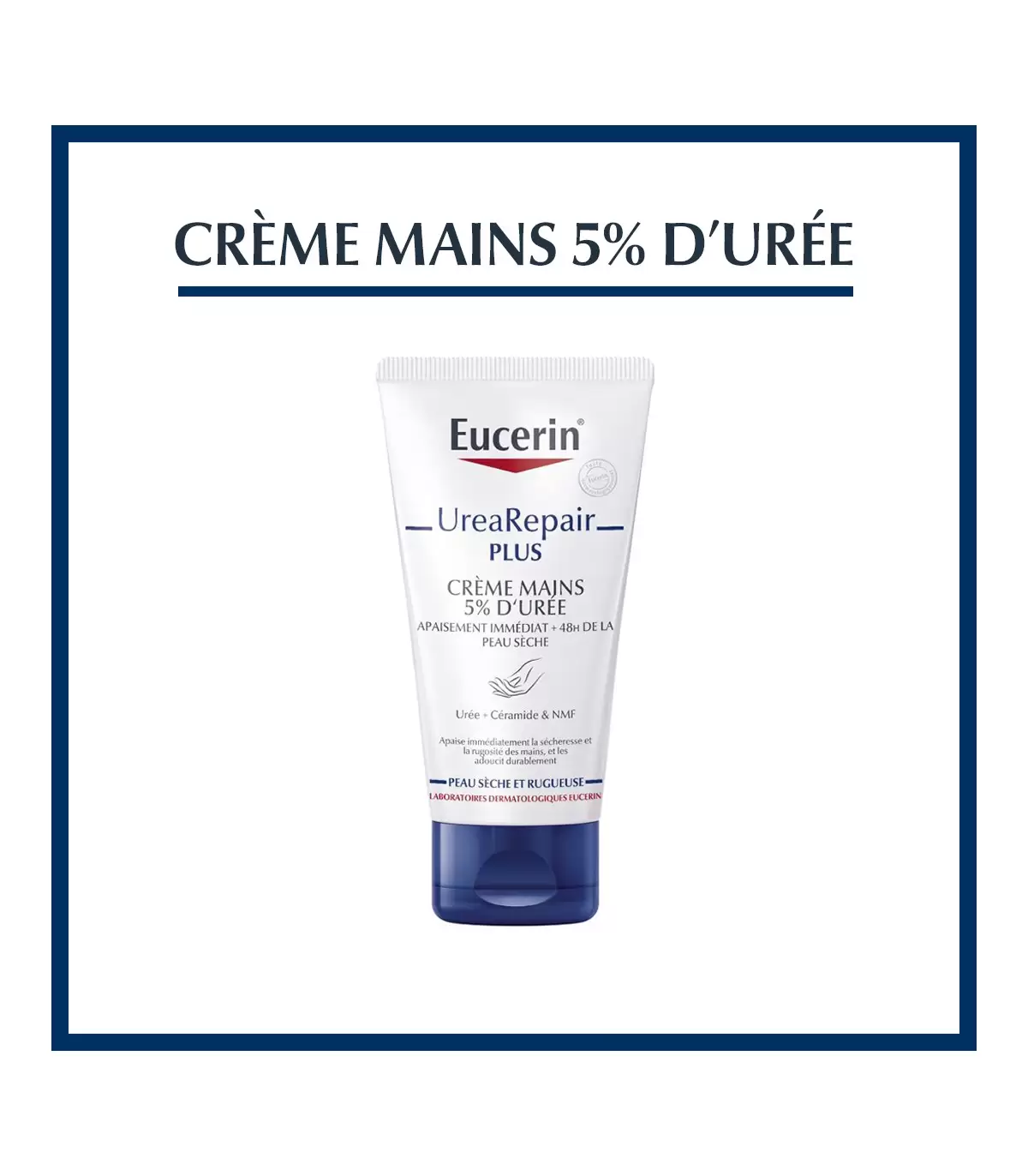 Crème main eucerin urearepair plus 5% d'urée peau sèche et rugueuse 75ml - Eucerin | Parfumerie & Parafumerie en ligne