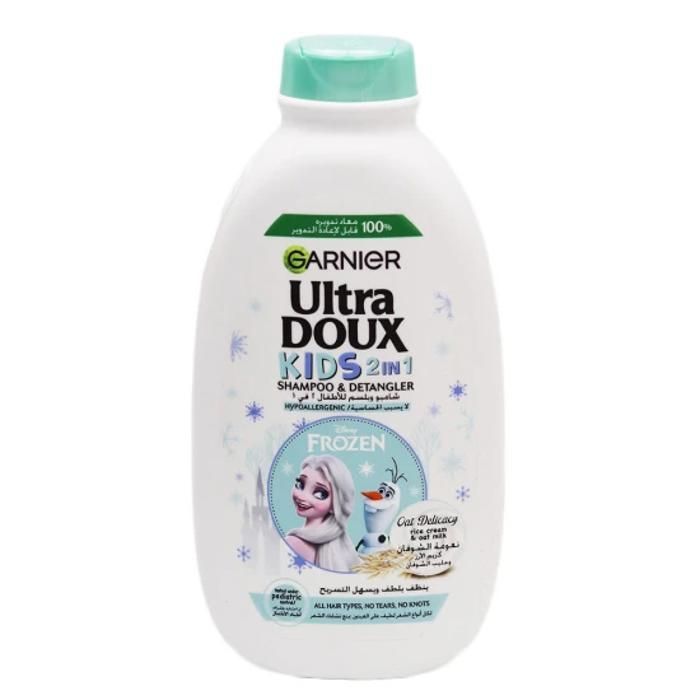 Garnier Shampoing et démêleur ultra doux kids 2en1 disney frozen rice cream & oat milk 400ml - Parfum et cosmétiques authentiques en vente chez Choupinette para & parfumerie