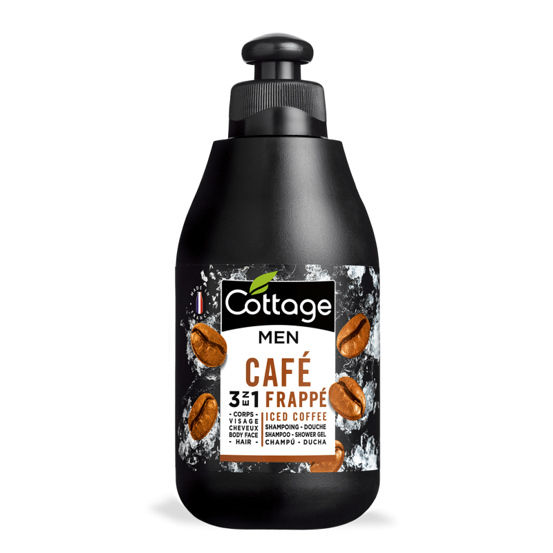 Shampoing men douche cottage 3en1 café frappé 250ml - Cottage | Parfumerie & Parafumerie en ligne