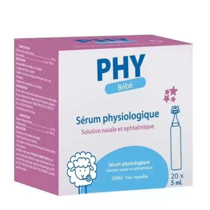 Sérum physiologiqphy bébé 20 unidoses stériles de 5ml - Gilbert | Parfumerie & Parafumerie en ligne
