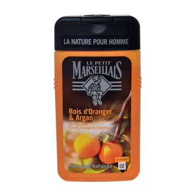Le petit marseillais Le petit marseillais gel de douche au bois d'oranger & argan 250ml - Parfum et cosmétiques authentiques en vente chez Choupinette para & parfumerie