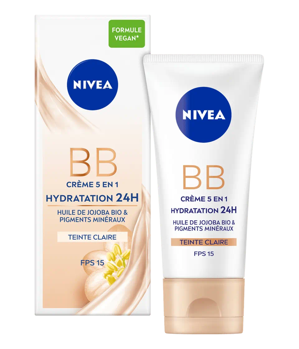 Bb crème 5 en 1 hydratation nivea teinte claire spf15  50ml - Nivea | Parfumerie & Parafumerie en ligne