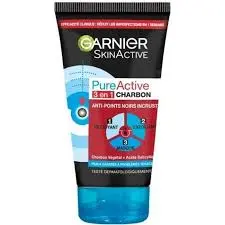 Gel nettoyant garnier pure active 3en1 charbon anti points noir incrustés 150ml - Garnier | Parfumerie & Parafumerie en ligne