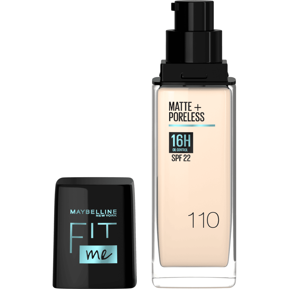Fond de teint fit me maybelline matte+porless 16h oil control spf22 n°110  - Maybelline | Parfumerie & Parafumerie en ligne
