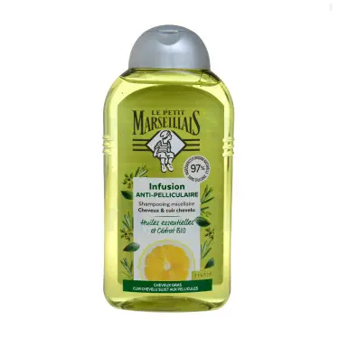 Le petit marseillais Le petit marseillais shampoing micellaire infusion anti-pelliculaire 250ml - Parfum et cosmétiques authentiques en vente chez Choupinette para & parfumerie