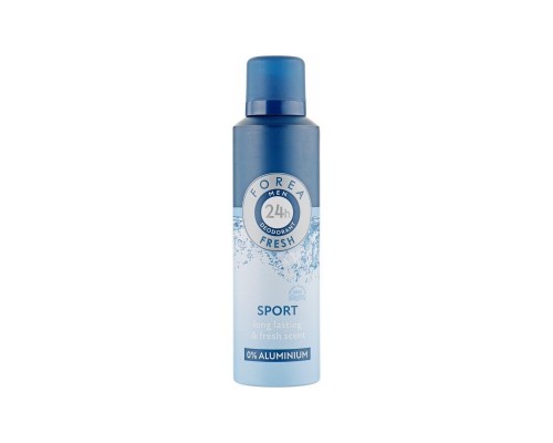 FOREA Déodorant forea men 24h fresh sport 0% aluminium 200ml - Parfum et cosmétiques authentiques en vente chez Choupinette para & parfumerie