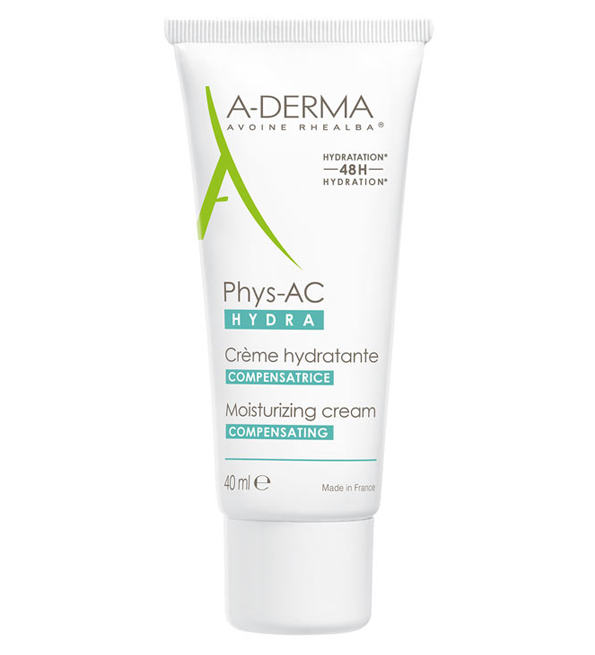A-DERMA Crème hydratante phys-ac hydra a-derma peaix à tendances acnéique 40ml - Parfum et cosmétiques authentiques en vente chez Choupinette para & parfumerie