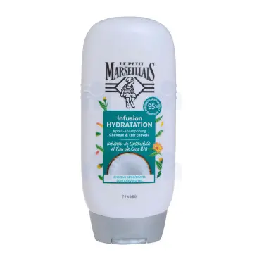 Le petit marseillais Après-shampoing le petit marseillais infusion calendula eau de coco bio 200ml - Parfum et cosmétiques authentiques en vente chez Choupinette para & parfumerie
