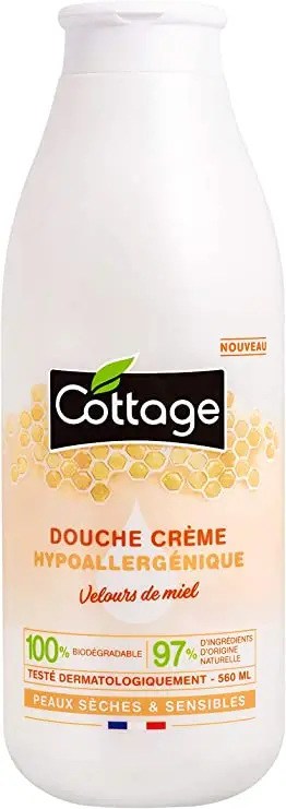 Cottage Cottage crème douche hypoallergénique velours de miel 560ml - Parfum et cosmétiques authentiques en vente chez Choupinette para & parfumerie